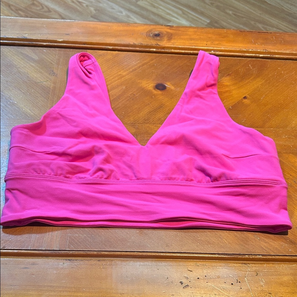 Lululemon align vneck bra hot pink